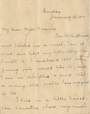 LM Montgomery Letter